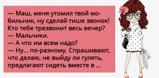 — Маш, меня утомил твой мобильник, ну сделай тише
