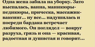 Когда жена «забила» на уборку! Муж поглядел — вокруг разруха, грязь и она — красивая… Ой, посмеялась товарищи!