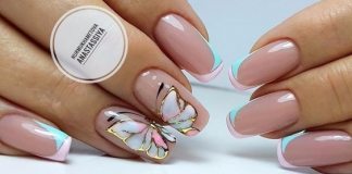20 нежных вариантов маникюра с бабочками