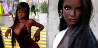 Темнокожая модель с кукольной внешностью, покорившая весь Мир своей внешностью!