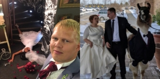 10+ свадебных фото, на которых происходят сумасшедшие и смешные вещи