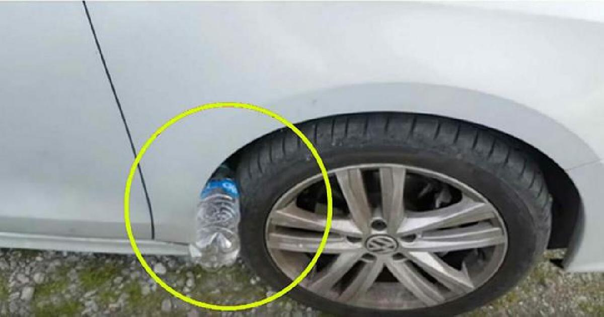 Предупреждение: Если вы видите пластиковую бутылку на колесе автомобиля, вы в опасности