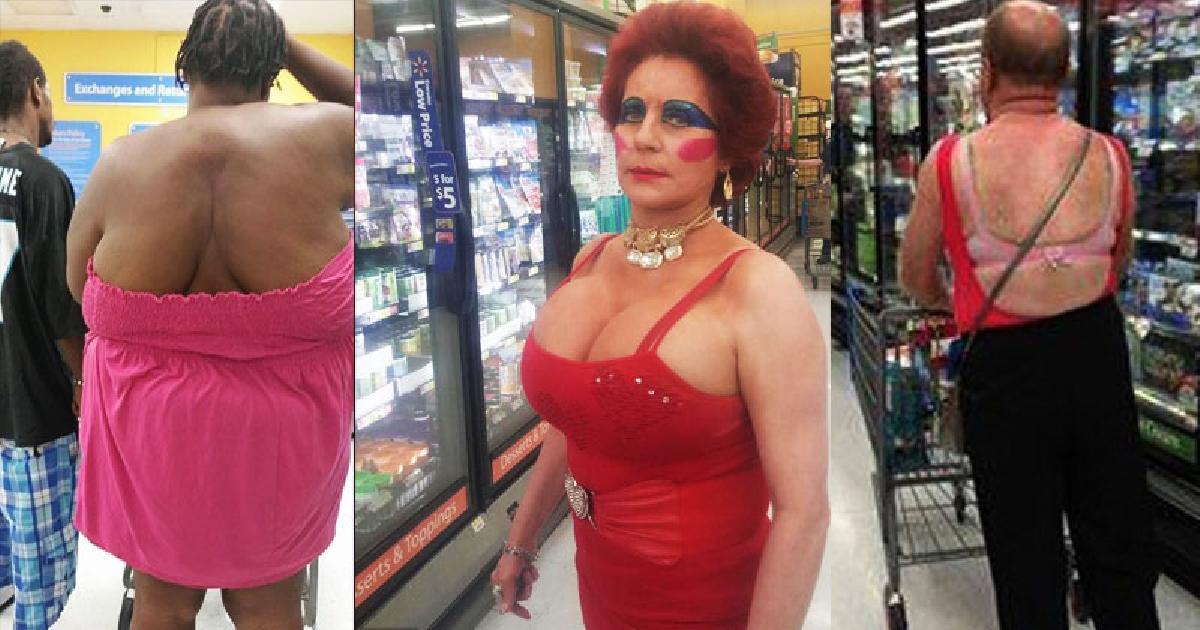Сумасшедшие наряды странных посетителей американских супермаркетов