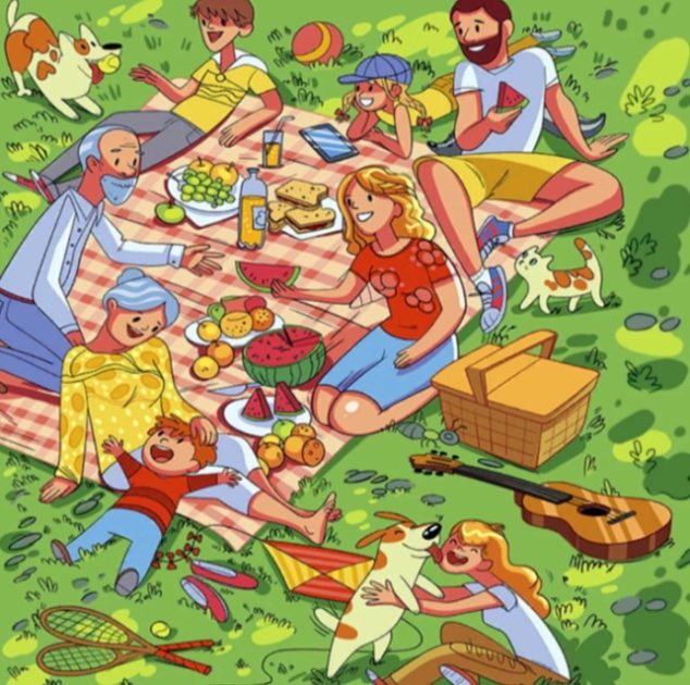 Из всей компании только мне удалось найти морскую звезду спрятанную на этой картинке