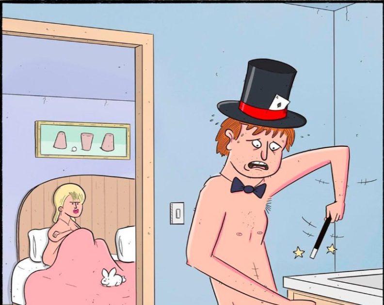 Художник из Африки практикует черный юмор