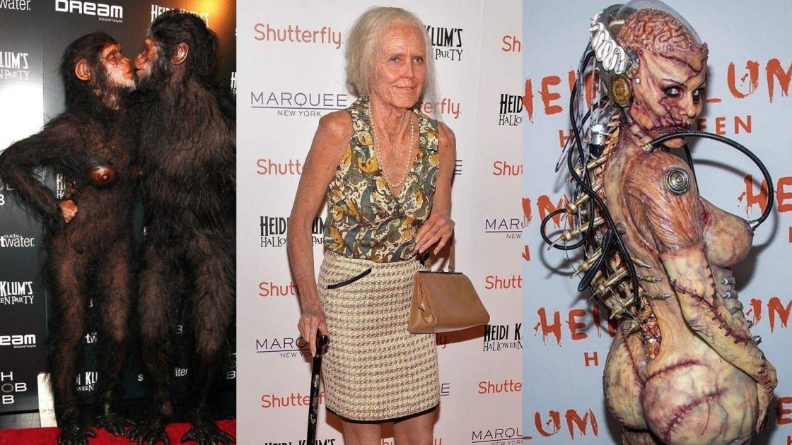 Костюм червя не самый безумный, что смогла придумать Хайди Клум