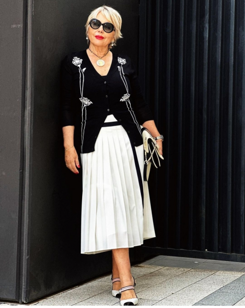 10 образов, в которых полные женщины за 50 выглядят стильными и стройными